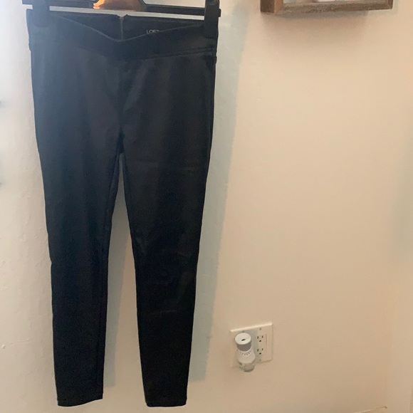 Loft Black Faux Leather Pants - Picture 1 of 7